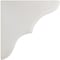 Ekena Millwork 1 3/4"W x 5 1/2"D x 5 1/2"H Stratford Wood Vintage Decor Bracket, Chalk Dust White BKTWD02X06X06STWH - alternate 3